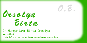 orsolya birta business card